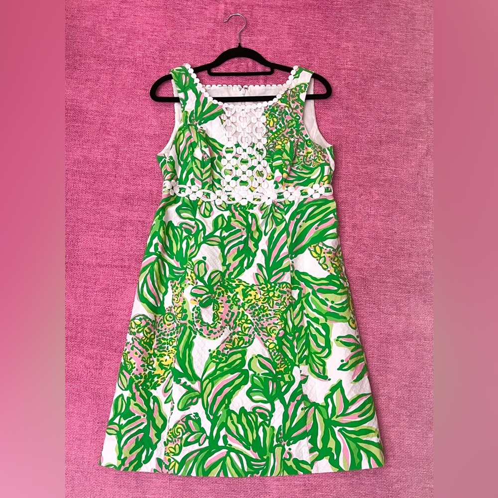 Lilly Pulitzer Green and White Floral Dress